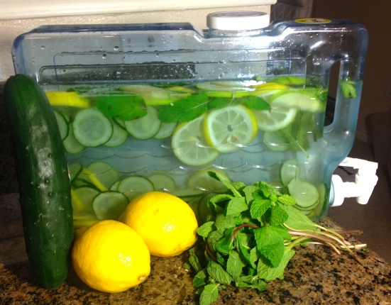 Flat Belly Water :: Lemon / Cucumber / Mint / Ginger….plus the health benefits of each.